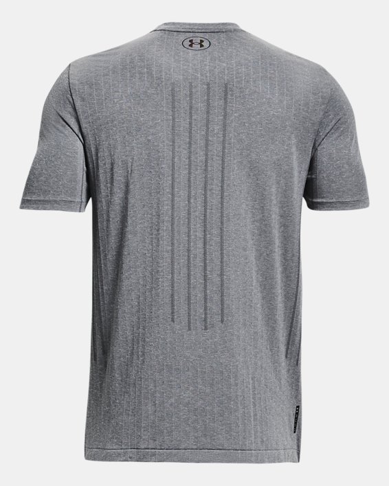 เสื้อแขนสั้น UA RUSH™ Seamless สำหรับผู้ชาย in Gray image number 5